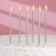 Candles for the cake "Classic" with a stand, 13 cm, 6 pcs, silver