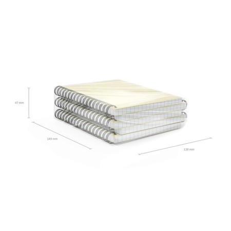 Notebook A6 (120 x 146 mm), 80 sheets in the cage on the crest Erichkrause "Pastel", plastic cover, offset unit, white 100%, mix-9