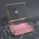 Organizer for storage "Crystal", with a lid, glass, 1 section, 20 × 16.8 × 9 cm, the color is transparent/copper/pink