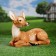 Garden Figure "Spynaya Deer" 27x34x18cm