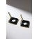 Earrings Assorted "Illusion", black color in gold