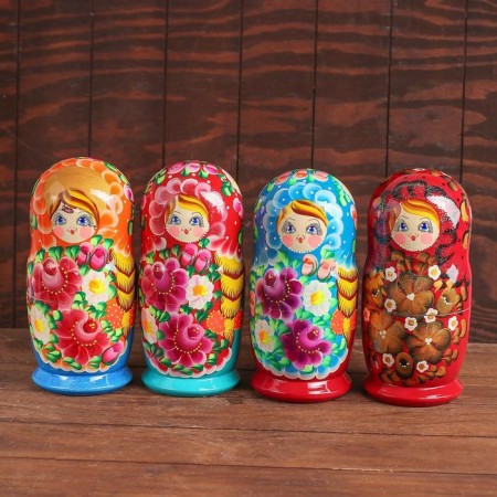 Doll 10 in 1, painted large, color mix-2