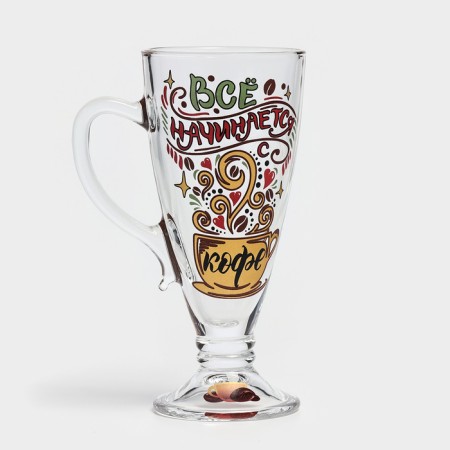 Glass glass for tea/coffee "Coffee bar", 250 ml