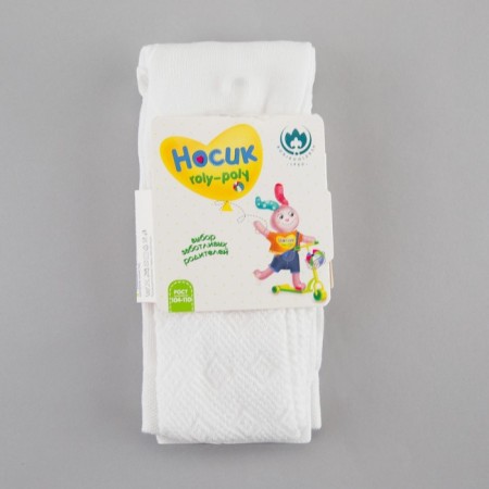 Pantyhose children, white color, height 134-140-8