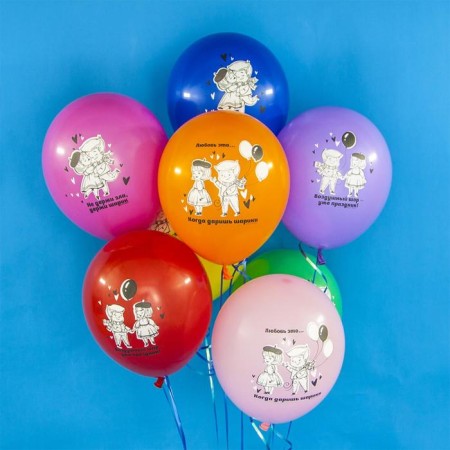 Shar Latex 12 “Love this...”, pastel mix, 1st., Set 25 pcs.-1