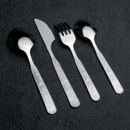 Set of cutlery "Toptyzhka", 4 items, thickness 1.5 mm-2