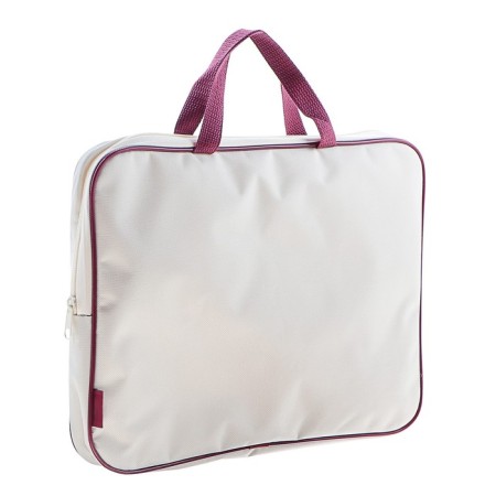 Folder with handles Textile A4, 350 x 265 x 45 mm, PMD 2-42 "Office", inner pocket, beige/burgundy-1
