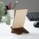Standing for the phone "Geometry", 15x8 cm, lamination, tree