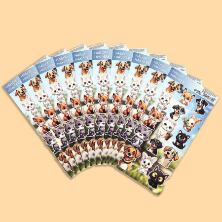 Paper children's stickers 10 x 22 cm, "favorites"-3