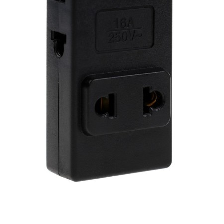The tee is flat, rotary, 4 outlets, 10a, without salary, black-3