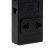The tee is flat, rotary, 4 outlets, 10a, without salary, black