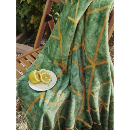 Malachite plaid, size 150x200 cm, rhombuses, green-3