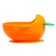 Set for feeding, food silicone, orange color