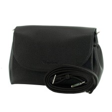 Bag women, genuine leather, black 26x12x17 cm