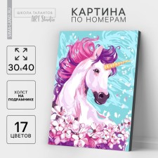 Picture on numbers on canvas with a subframe 