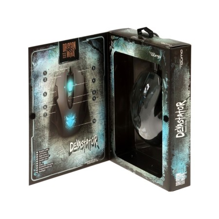 The mouse Qumo devastator m12, game, wired, 8 buttons, backlight, 3200 dpi, USB, black-9