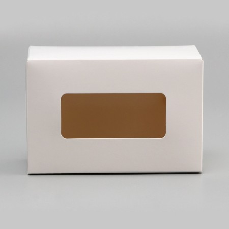 The box is folding, with a window, white, 15 x 10 x 7 cm-1
