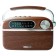 Portable Hyundai H-PSR200 radio receiver brown/silver USB Microsd
