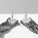 Hanging earrings with rhinestones "Waterfall" rotation, blue color in silver, 10 cm