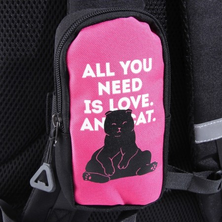 School backpack Art Hype Cat and Love, 39x32x14 cm-8