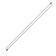 The knitting needles are straight, metal, 35 cm/2.5 mm