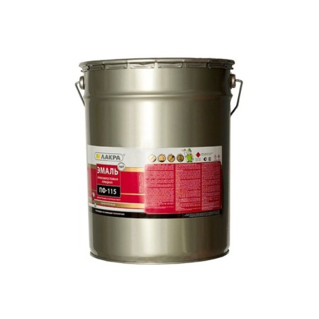Atmospheric alkyd enamel PF-115 for external and internal work, yellow, 20 kg (33 pcs/PAL)