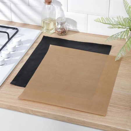 A set of Teflon rugs, reusable, 2 pcs, black color, beige-1
