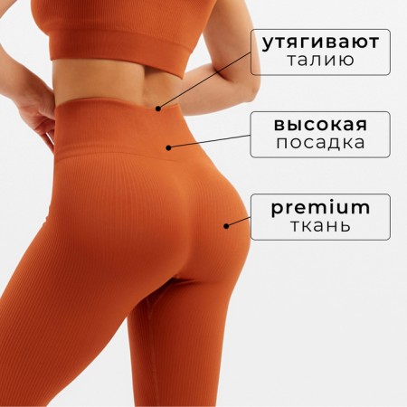 Leggings Sports Minaku: Sportly; Color brown rr s s-1