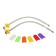 Accoona A4119 kitchen mixer with a set of colored linings on a handle, brass, chrome