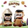 Soft toy "September 1: owl with a book", brown color