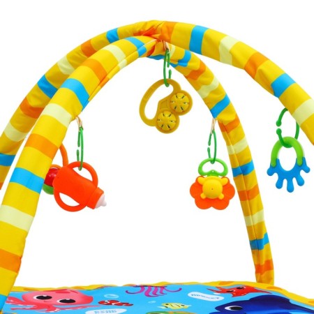 Developing rug with arcs "Sea Animals", 85x85 cm, Baby Me-9