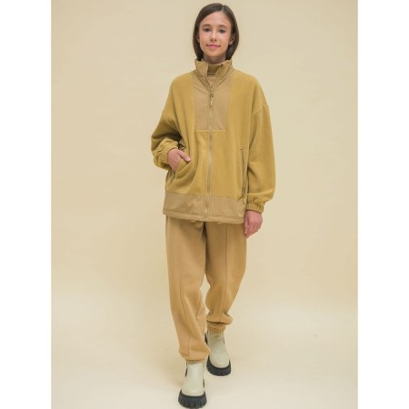 Jacket for girls, height 134 cm, beige color-9