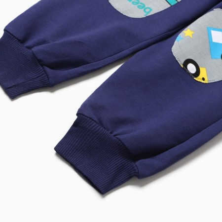 Set for a boy (sweatshirt, trousers), gray color, height 86 cm-10