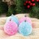 Set of balls plastic D-6 cm, 4 pcs "snowy" raspberry blue