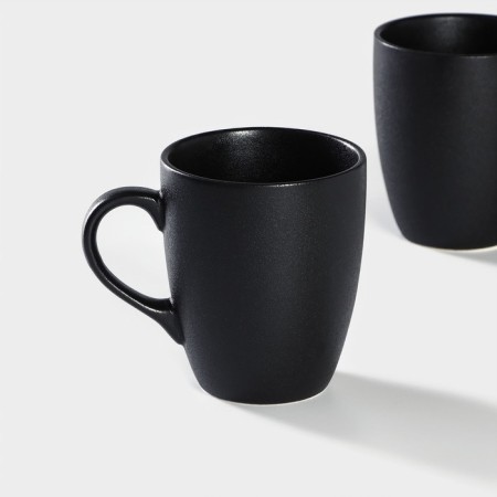 Porcelain mug Magistro Carbon, 380 ml, black color-2