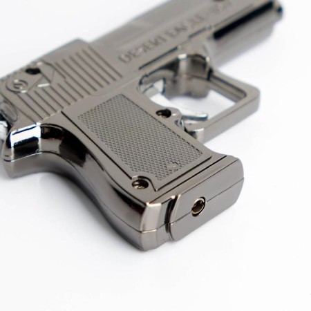 Gas lighter "Desert Eagle" with a laser pointer, black 6x9 cm-3
