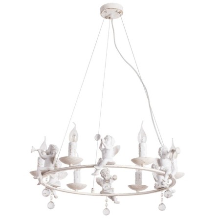 Amur chandelier, 6x40W E14, white color, gold