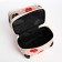 Cosmetic bag, 2 parts on zippers, beige color