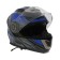 Modular helmet with two visors, size XXL (61), model-BLD-160E, black and blue