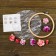 Application from textile details on the hoop "delicate flowers"