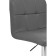 Barpered chair PASKAL Metal/Eco -leather, chrome/gray 43x53x89 cm