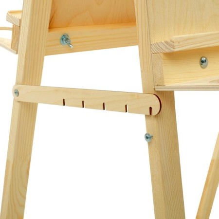 Molbert Type "Clap", bilateral, 120 x 60 x 65 cm, tablet 60 x 60 cm, shelf with two cup holders, unpainted wood, calligrata-5