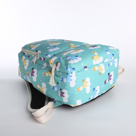 Bades with a zipper, bag, cosmetic bag, turquoise color-6