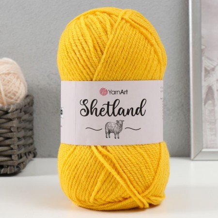 Gingerbread "Shetland" 30% wool Verdin, 70% acrylic 220m/100g (506 yellow)-5
