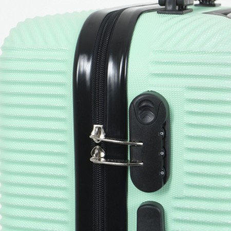 Small 20 suitcase, "Cartes factory", lightning department, code castle, 4 wheels, mint color-6