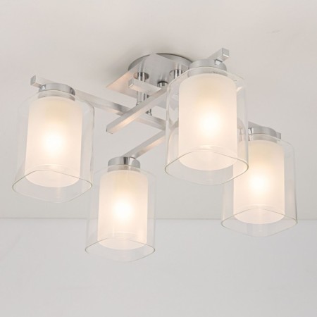 Ceiling Citilux Cutilux CL111140, 42.5x42.5x24.5 cm, 4x75W, E27, Gray color-6