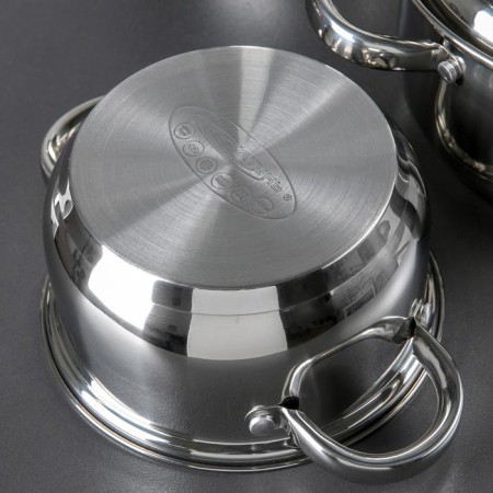 Gretta pan set, 4 items: 1.8 l, 2.5 l, 3.4 l, 4.5 l, metal covers, induction-2