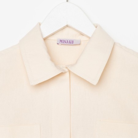 Комбинезон для девочки MINAKU: Casual collection KIDS цвет бежевый, рост 152-8