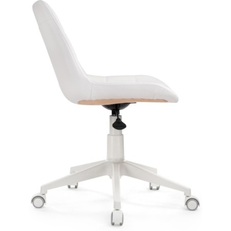 Computer chair Kelmi 1 plastic/eco -leather, white/white 51x61x78 cm-2