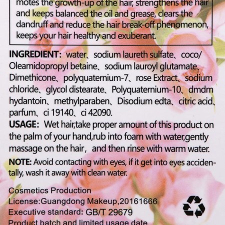 Professional shampoo against hair loss with a rose of 400 ml-2